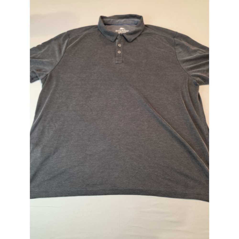 Tommy Bahama Polo Shirt Mens 3XL Blue Logo‎ Paradiso Modal Blend Casual